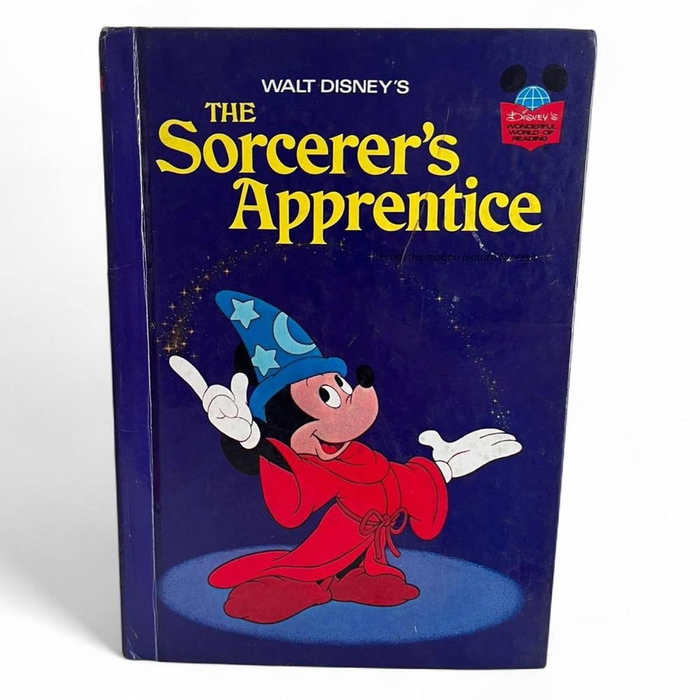 1973 Vintage Walt Disney Mickey Mouse The Sorcerer’s Apprentice Hardcover Book